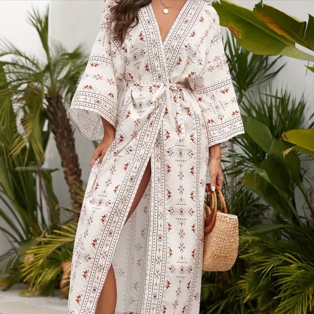 Boho small Geo print kimono